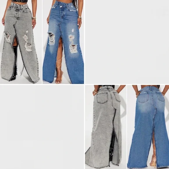 Denim Maxi Skirt - Picture 7 of 7